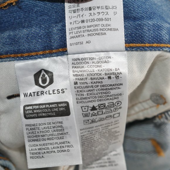 Levis 550 Relaxed Fit Men's Tapered Leg Jeans Size 38x34 Light Wash Paint Denim - Picture 10 of 10